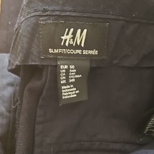 H&M Slim Fit Black Trousers